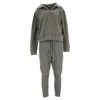 Nili Lotan Bentley Half Zip Sweatshirt And Pants In Green Cotton In Green