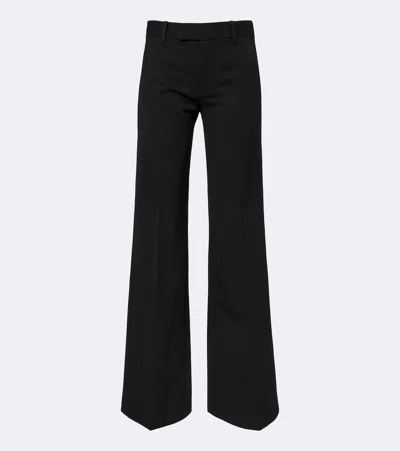 Nili Lotan Bethany Virgin Wool Straight Pants In Black