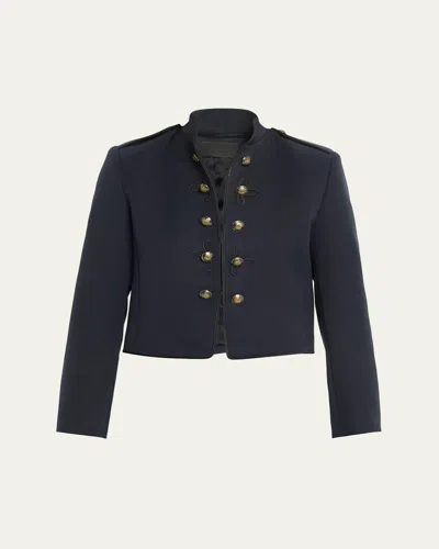 Nili Lotan Betsy Wool Twill Military Jacket In Black