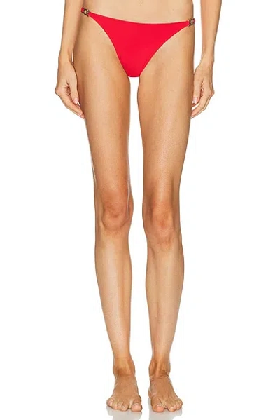 Nili Lotan Bikini Bottom With Hardware In Red