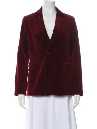 Pre-owned Nili Lotan Blazer In Burgundy