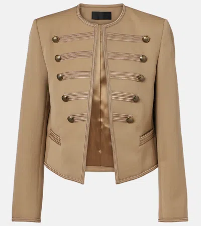 Nili Lotan Blondie Open Military Jacket In Brown