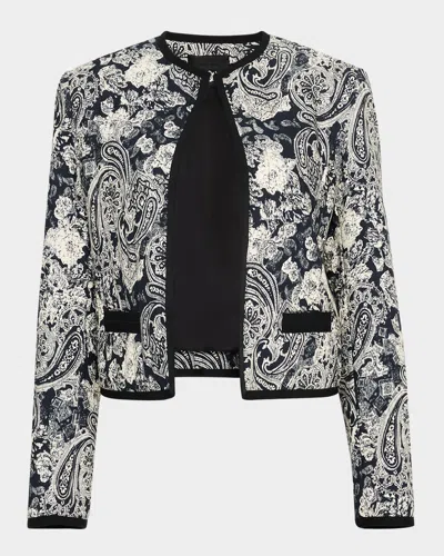 NILI LOTAN BONO PAISLEY OPEN-FRONT JACKET
