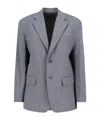 Nili Lotan Boyfriend Single-breasted Jacket In Gray