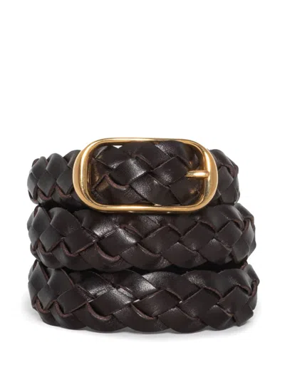 Nili Lotan Branded Belt In Brown