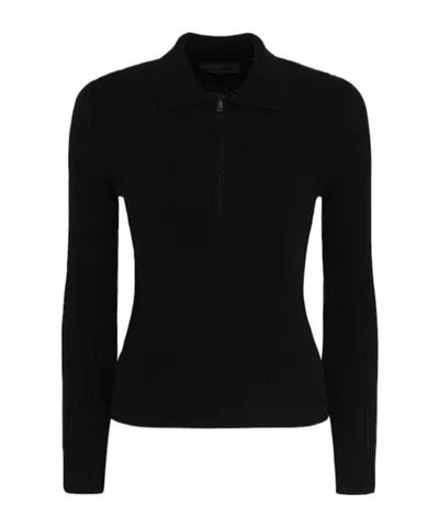 Nili Lotan Braxton Cotton Blend Sweater In Black