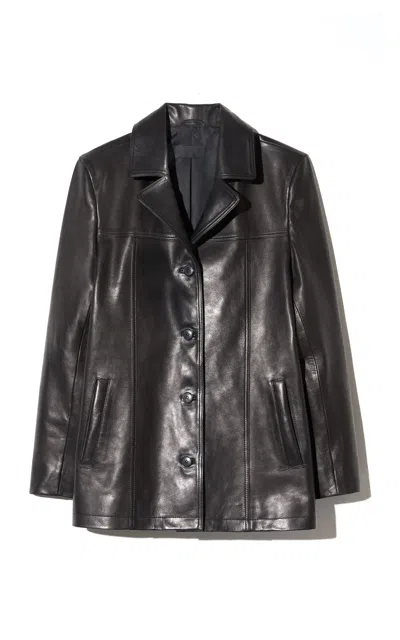 Nili Lotan Brett Leather Jacket In Black