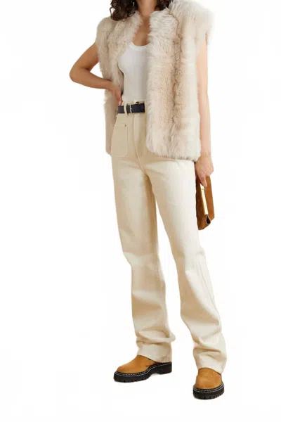 Nili Lotan Brinley Fur Vest In Natural In White