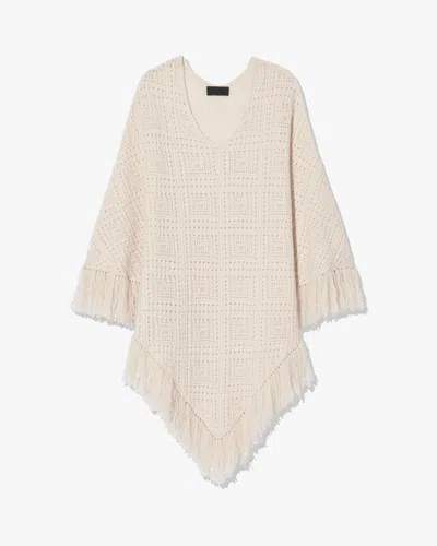 Nili Lotan Bristol Cashmere Poncho In White