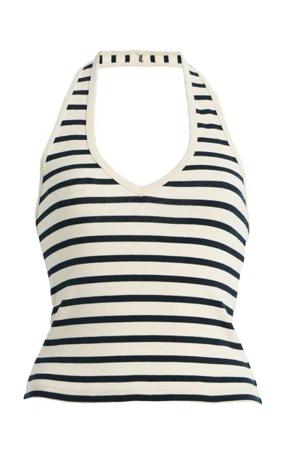 Nili Lotan Britt Cotton Halter Top In White