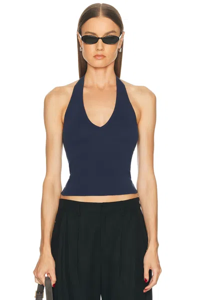 Nili Lotan Britt Halter Top In Blue