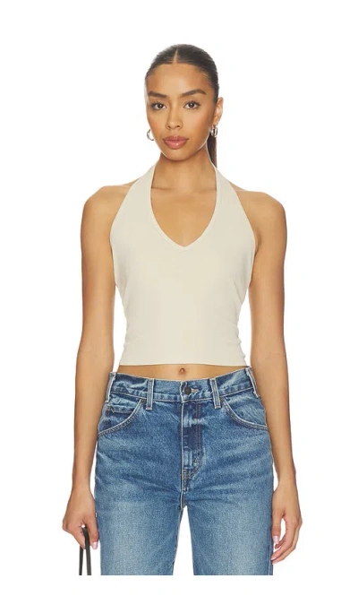 Nili Lotan Britt Halter Top In Wheat