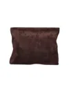 Nili Lotan Brown Jerry Rectangular Suede Pouch In Brown