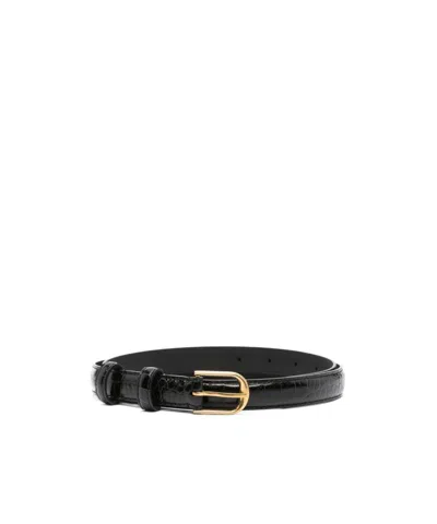 Nili Lotan Buckle Adjustable Belt In Black