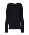 Nili Lotan Button Down Collar Jersey Top In Black