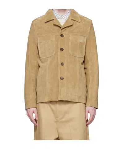 Nili Lotan Button Long Sleeve Leather Jacket