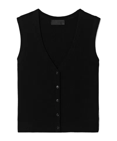 Nili Lotan Button-fasteing V-neck Cardigan In Black