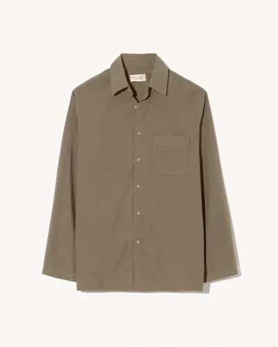Nili Lotan Caiden Cotton Shirt In Green