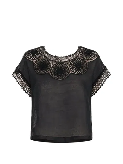 Nili Lotan Caila Blouse In Black