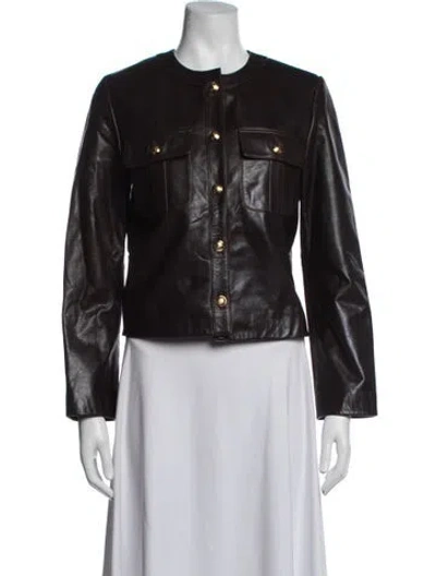 Pre-owned Nili Lotan Calf Leather Jacket In Black