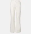 Nili Lotan Calla Frayed High-rise Straight-leg Jeans In White