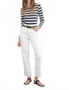 Nili Lotan Calla High-rise Straight Leg Jean In Cream In White