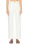 Nili Lotan Calla Frayed High-rise Straight-leg Jeans In White