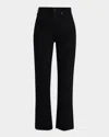 Nili Lotan Calla Straight-leg Ankle Jeans In Black
