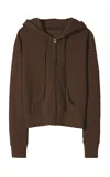 Nili Lotan Callie Zip Up Cotton Hoodie In Green