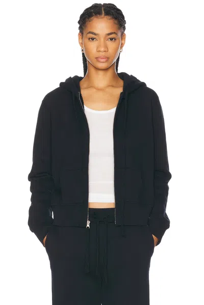 Nili Lotan Callie Zip Up Hoodie In Dark Navy