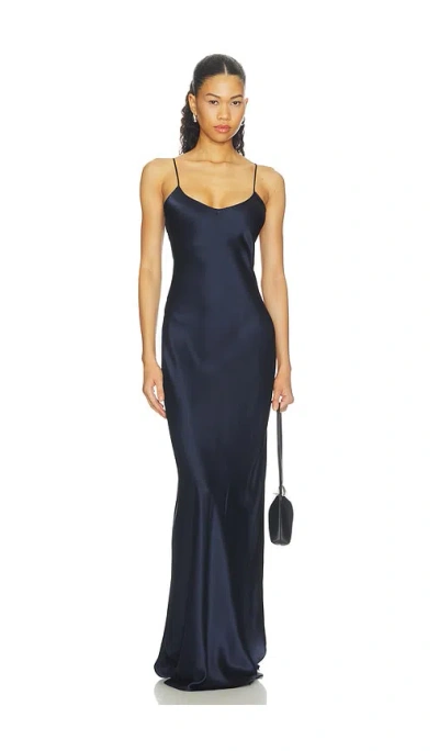 Nili Lotan Cami Gown In Blue
