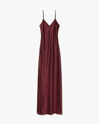 Nili Lotan Cami Silk Gown In Burgundy