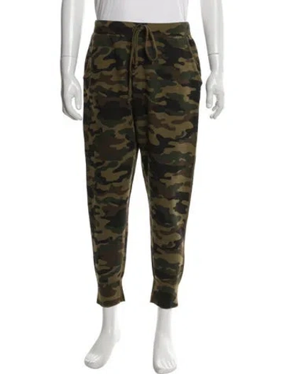 Pre-owned Nili Lotan Camouflage Print Lounge Bottoms In Green