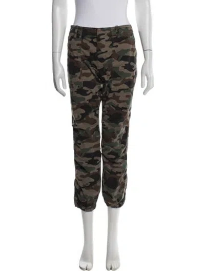 Pre-owned Nili Lotan Camouflage Print Straight Leg Pants In Multi