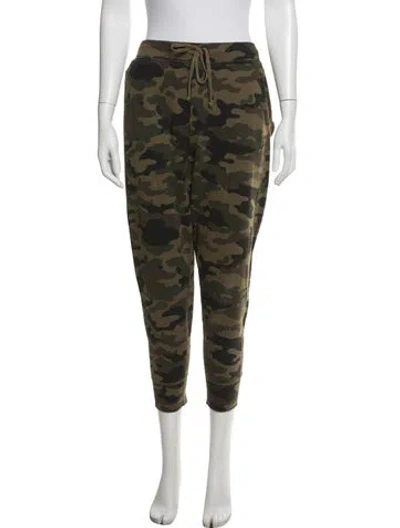 Pre-owned Nili Lotan Camouflage Print Sweatpants In Green