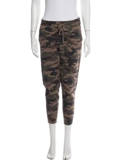 Pre-owned Nili Lotan Camouflage Print Sweatpants In Green