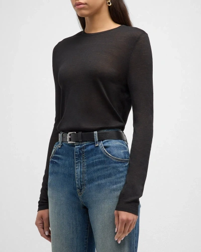 Nili Lotan Candice Silk Knit Sweater In Black