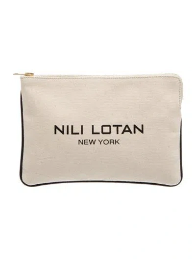 Pre-owned Nili Lotan Canvas Portfolio W/ Tags In Neutral