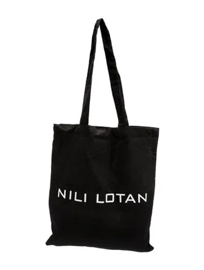 Pre-owned Nili Lotan Canvas Tote In Black