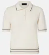 Nili Lotan Carline Cashmere Polo Shirt In White