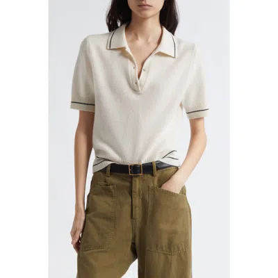 Nili Lotan Carline Cashmere Polo Sweater In Multi