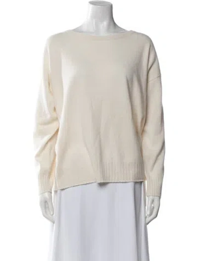 Pre-owned Nili Lotan Cashmere Bateau Neckline Sweater In Neutrals
