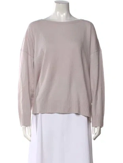 Pre-owned Nili Lotan Cashmere Bateau Neckline Sweater In Purple