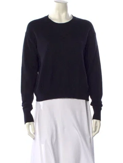 Pre-owned Nili Lotan Cashmere Crew Neck Sweater In Black