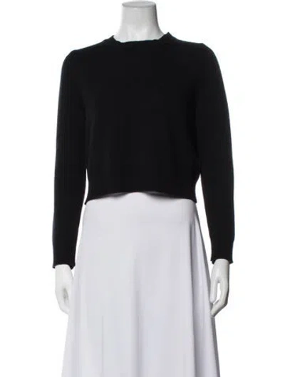 Pre-owned Nili Lotan Cashmere Crew Neck Sweater In Black