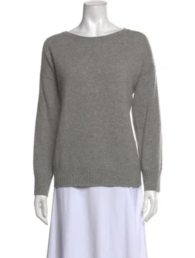 Pre-owned Nili Lotan Cashmere Crew Neck Sweater In Grey