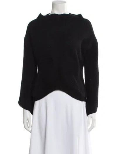 Pre-owned Nili Lotan Cashmere Mock Neck Sweater In Black