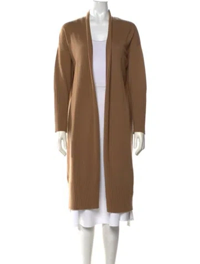 Pre-owned Nili Lotan Cashmere Open Front Sweater In Brown
