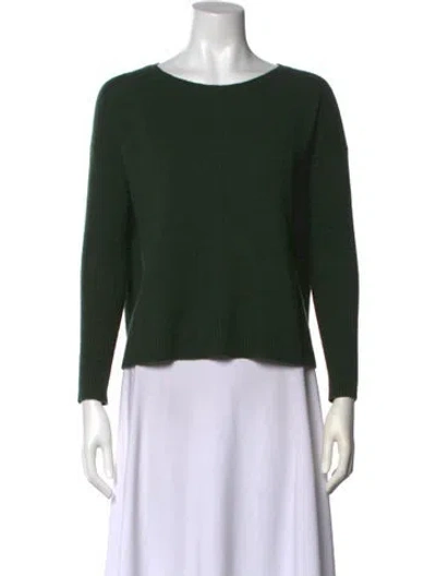 Pre-owned Nili Lotan Cashmere Scoop Neck Sweater In Green