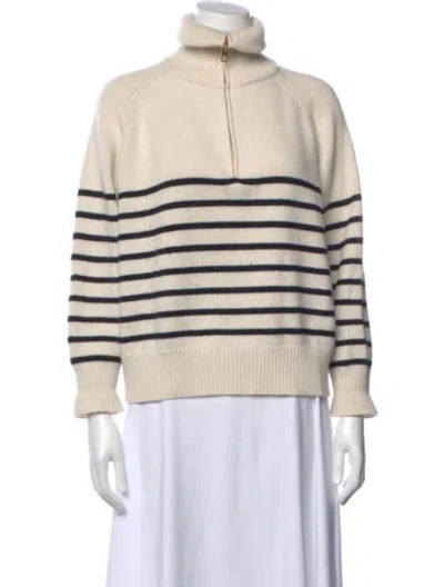 Pre-owned Nili Lotan Cashmere Striped Sweater In Neutral